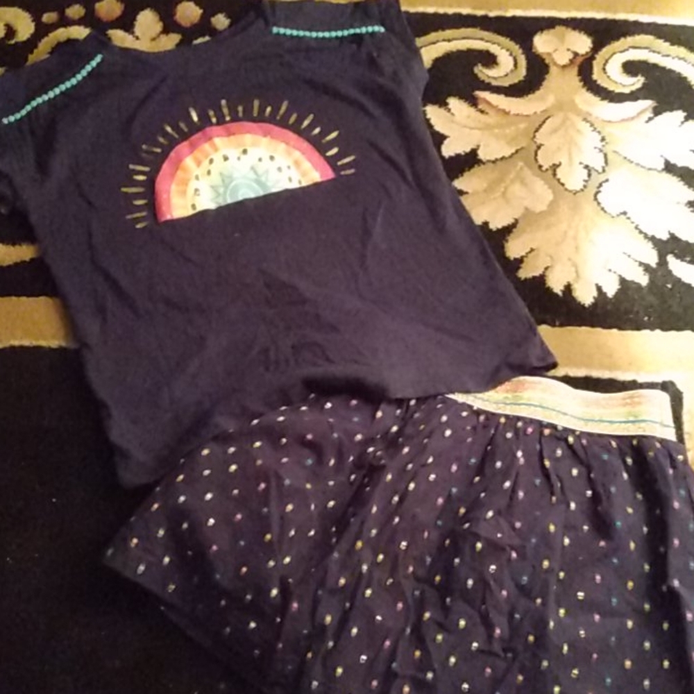NWOT Cat and jack skirt and top